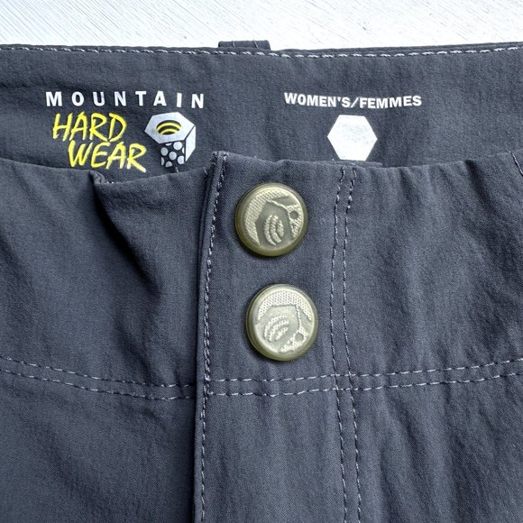 MOUNTAIN HARDWEAR 85% nylon 15% spandex grey womens short - 6 - Picture 3 of 6